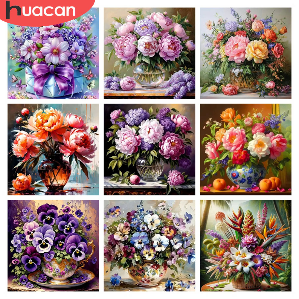 Resin Art With Rose - HUACAN 5D Алмазная мозаика Роза Картина