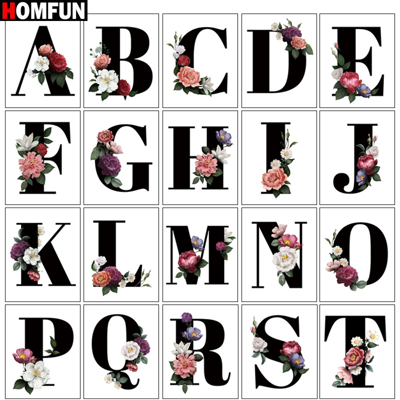 Resin Art Name - Алмазная 5D Вышивка HOMFUN «цветы розы»,