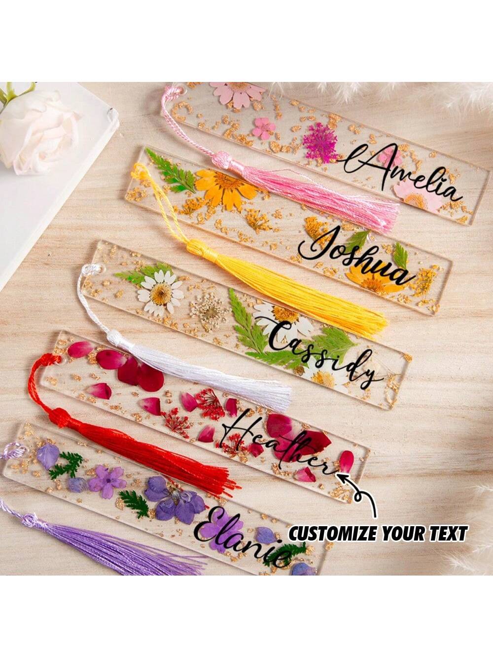 Resin Art Name - 1 шт. персонализированная закладка из смолы