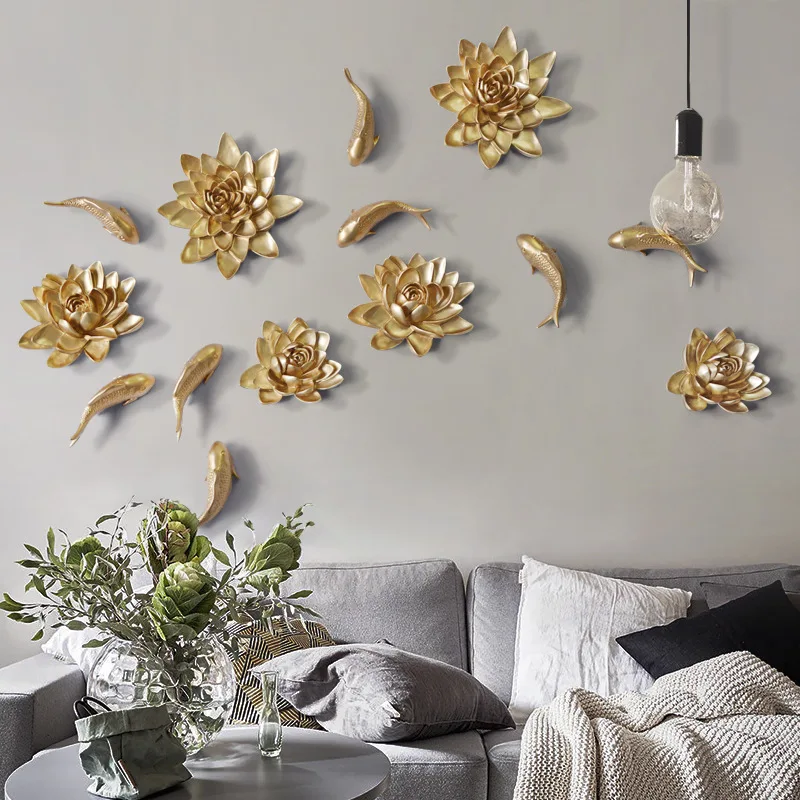 Background Resin Art - Изысканный 3D-декор для стен: Бело-серые цветы