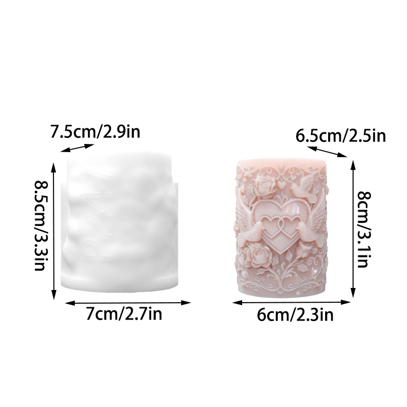 Двойное сердце, белый голубь,  – обзор и цена Resin Art Design