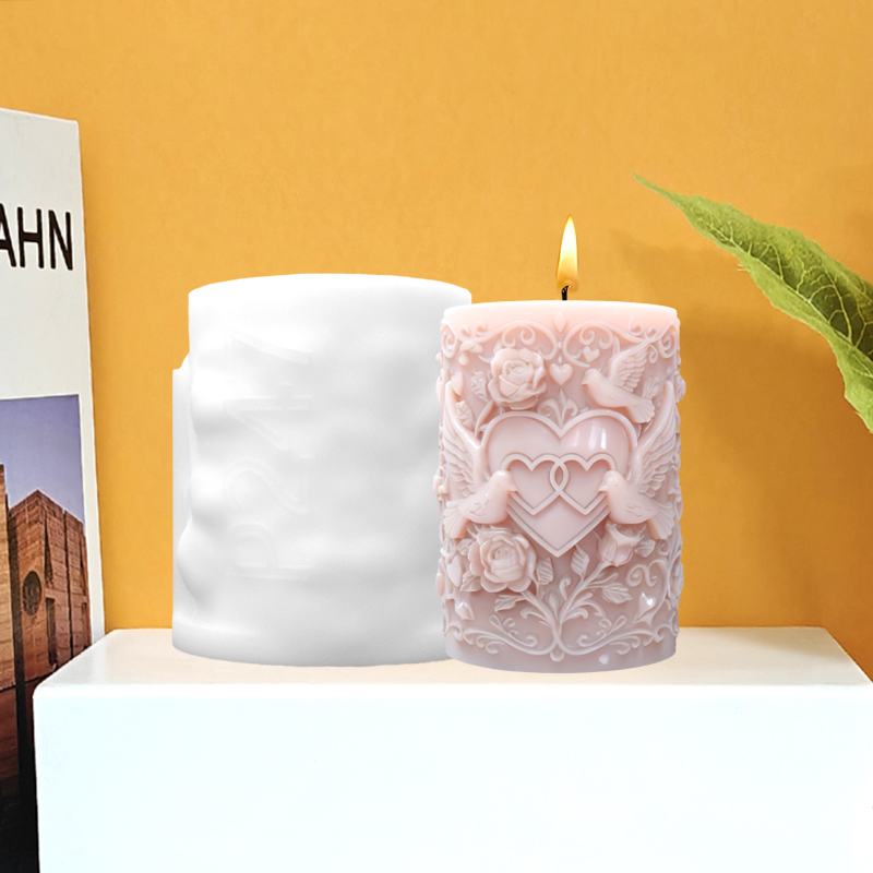 Двойное сердце, белый голубь,  – обзор и цена Resin Art Design