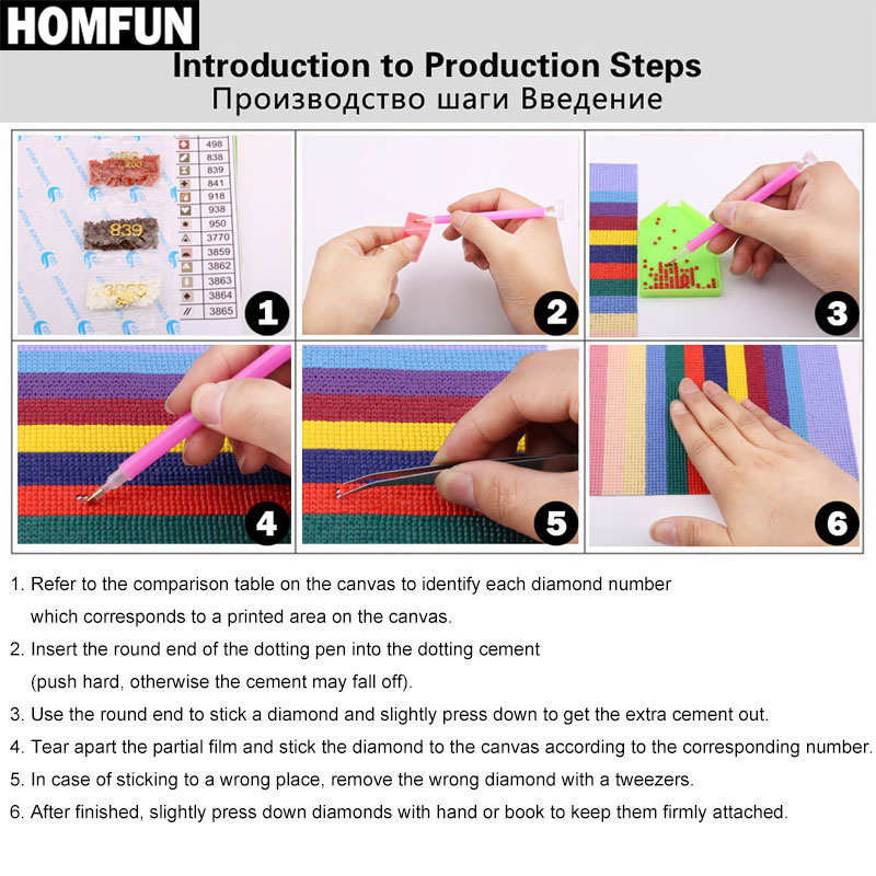 Алмазная 5D Вышивка HOMFUN «цв – обзор и цена Resin Art Name