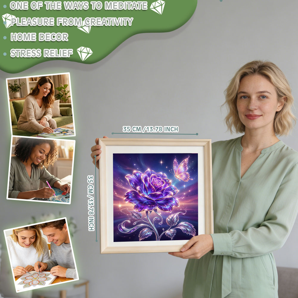 Алмазная мозаика Huacan: Полно – обзор и цена Resin Art With Rose