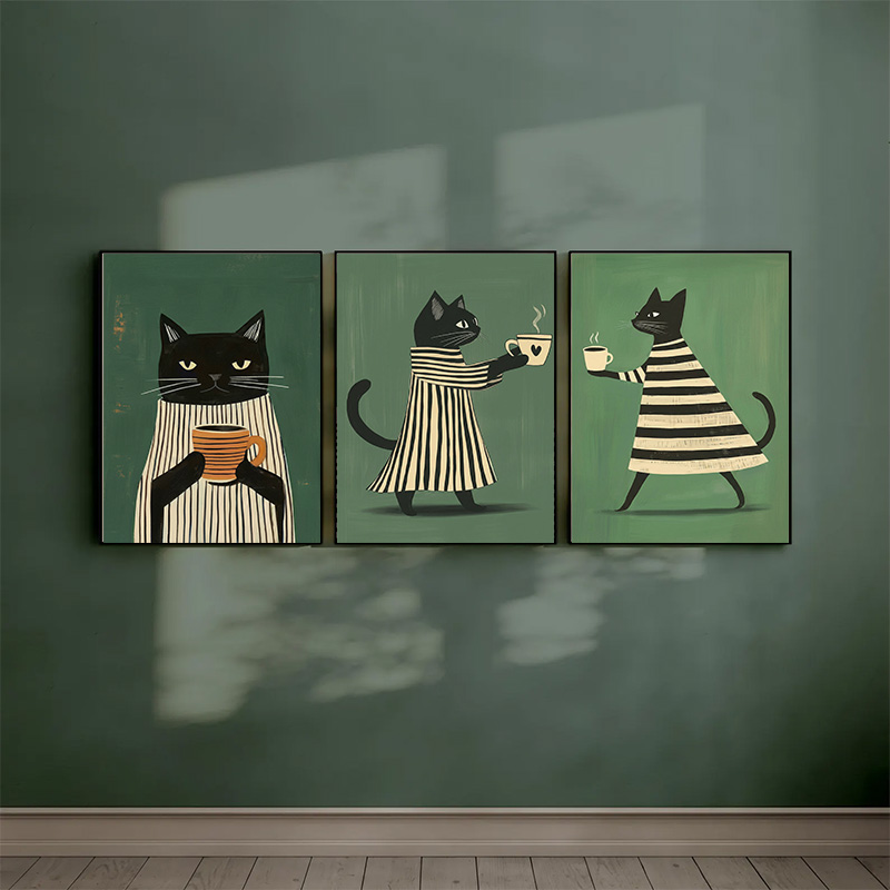 Милый полосатый черный кот в к – обзор и цена Background Resin Art