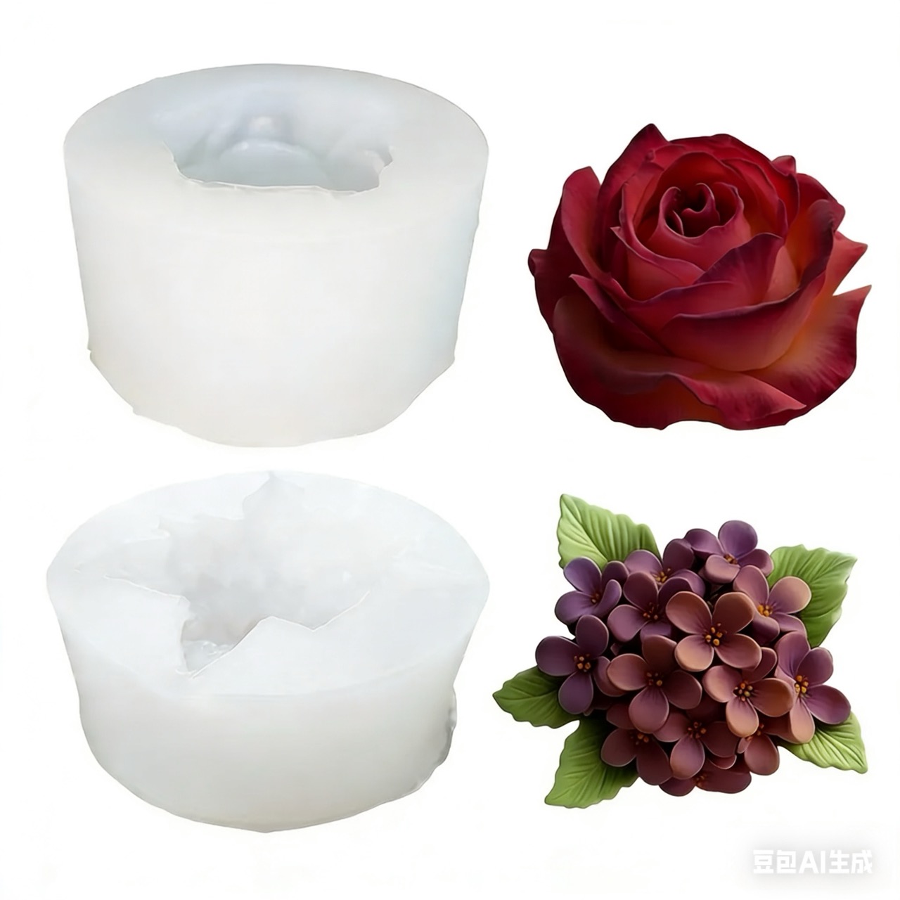 2 шт. 3D силиконовые формы с ц – обзор и цена Resin Art With Rose